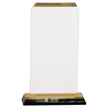 Gold 3 1/2" x 7 1/2" Clipped Corner Impress Acrylic