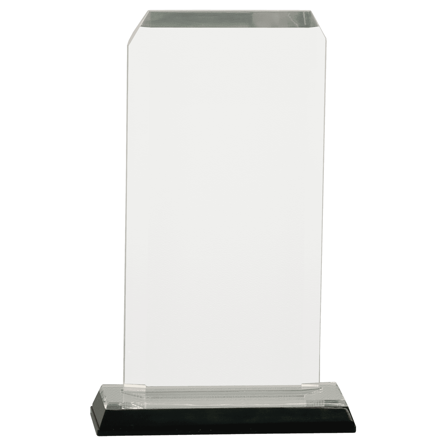 Silver 3 1/2" x 7 1/2" Clipped Corner Impress Acrylic