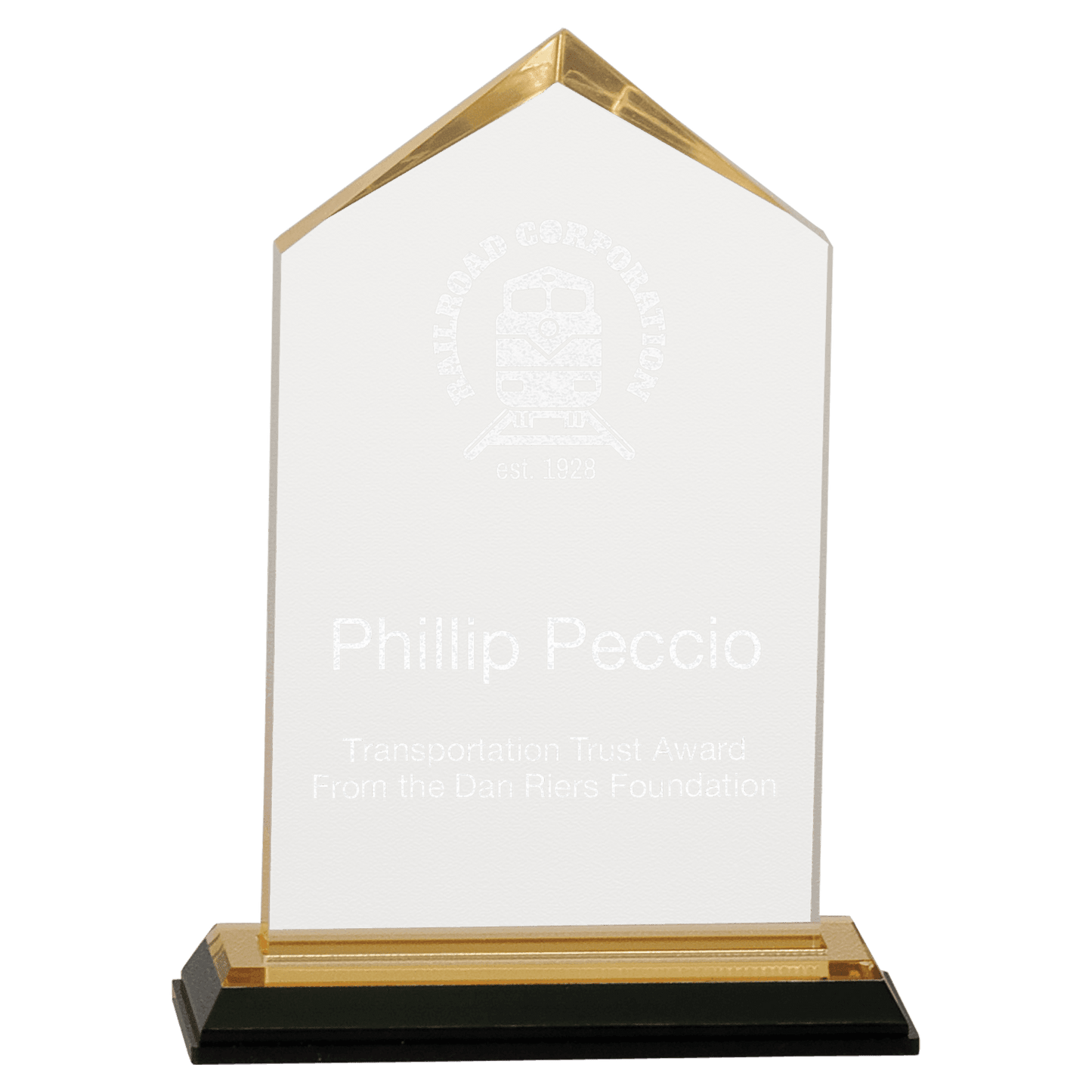 Gold 3 1/2" x 6 1/2" Jewel Impress Acrylic