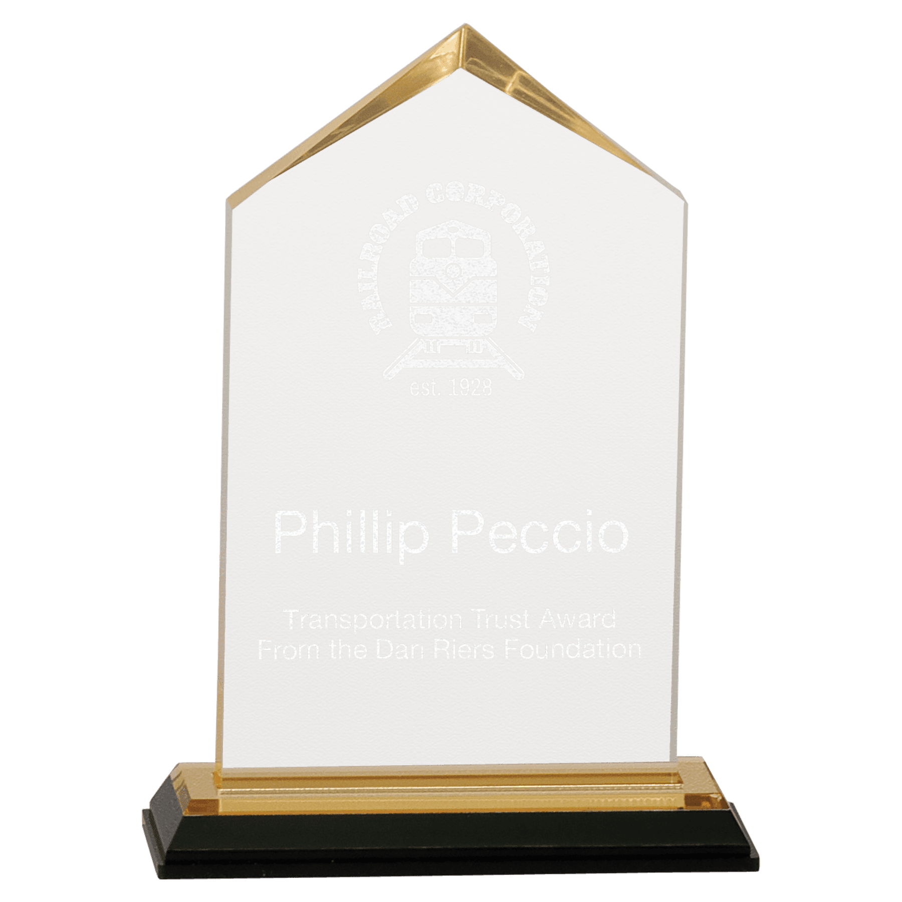 Gold 3 1/2" x 6 1/2" Jewel Impress Acrylic