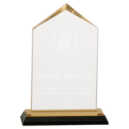 Gold 3 1/2" x 6 1/2" Jewel Impress Acrylic