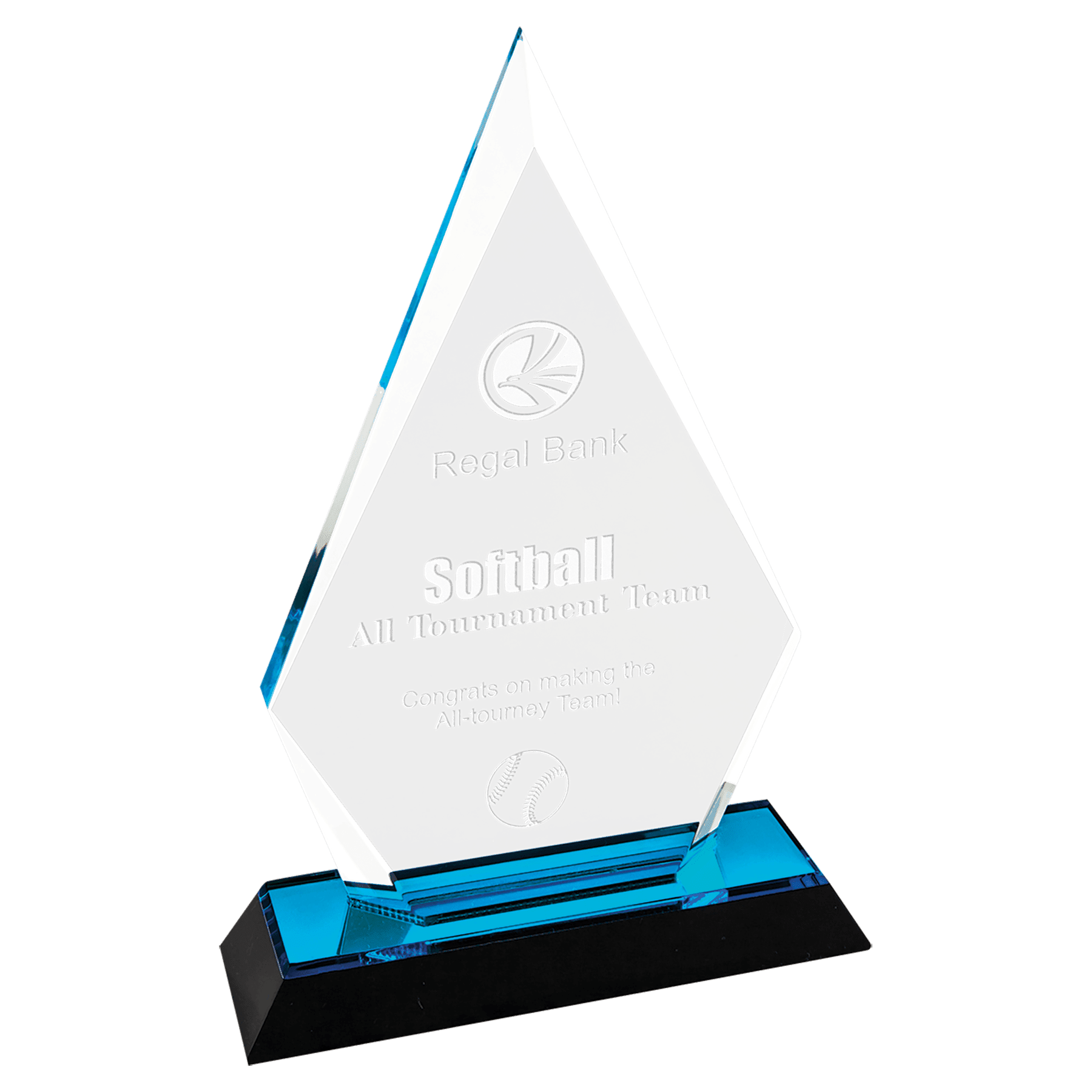 Blue 8" Arrow Point Impress Acrylic