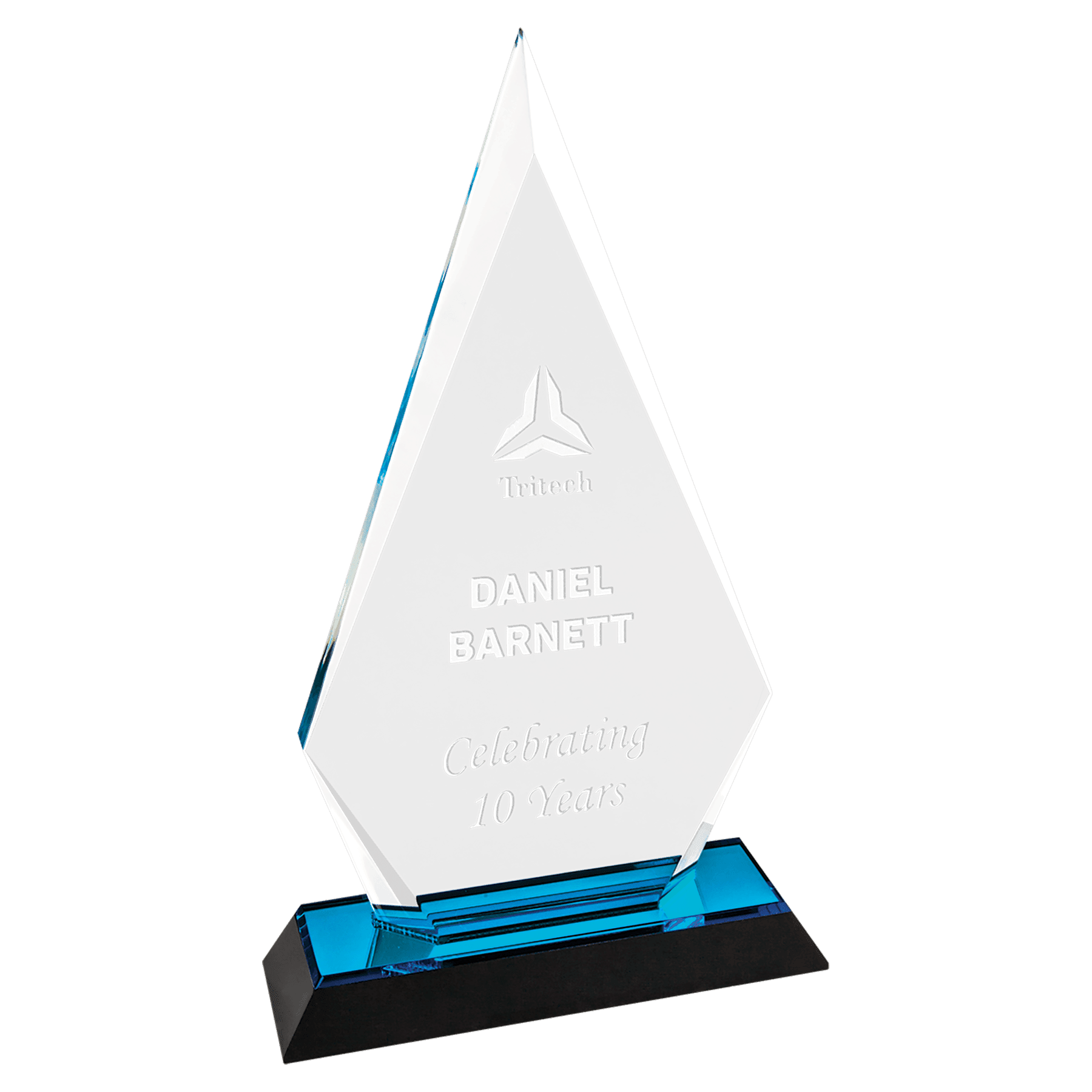 Blue 9" Arrow Point Impress Acrylic