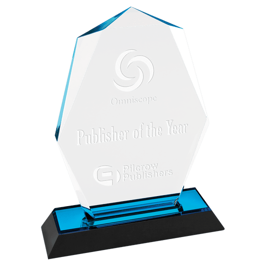 7" Blue Octagon Point Impress Acrylic