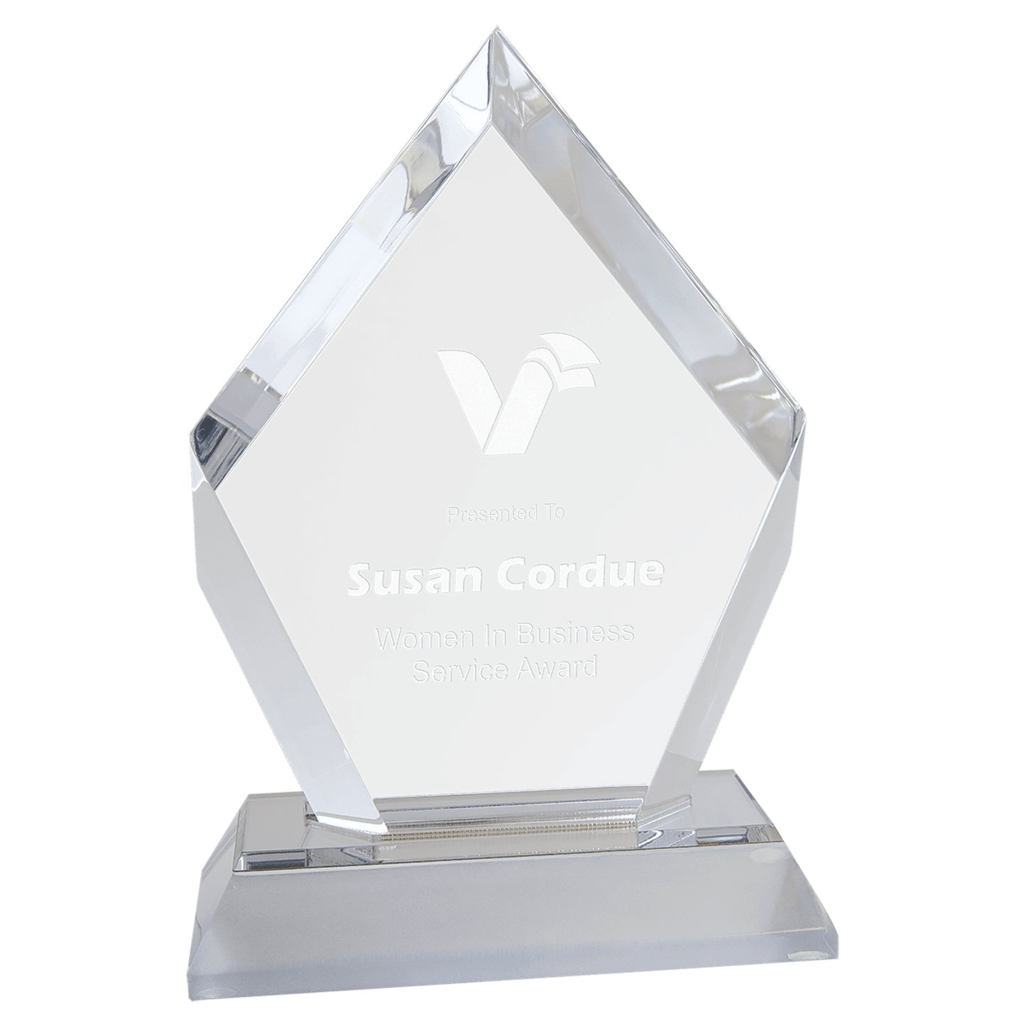 Silver 6" Frosted Base Diamond Impress Acrylic