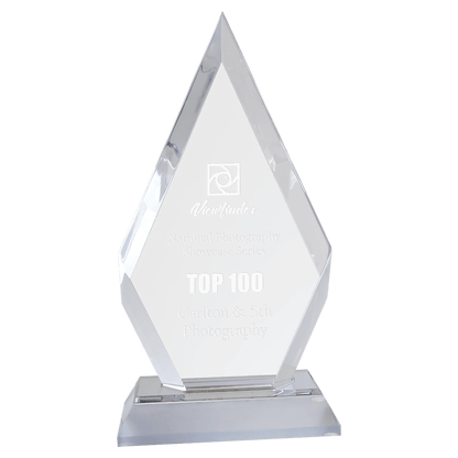 Silver 8" Frosted Base Diamond Impress Acrylic