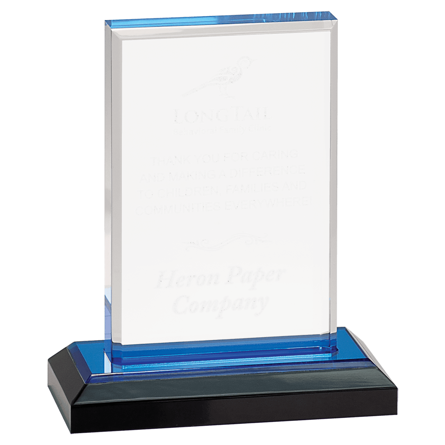 Blue 5" x 6" Beveled Impress Acrylic