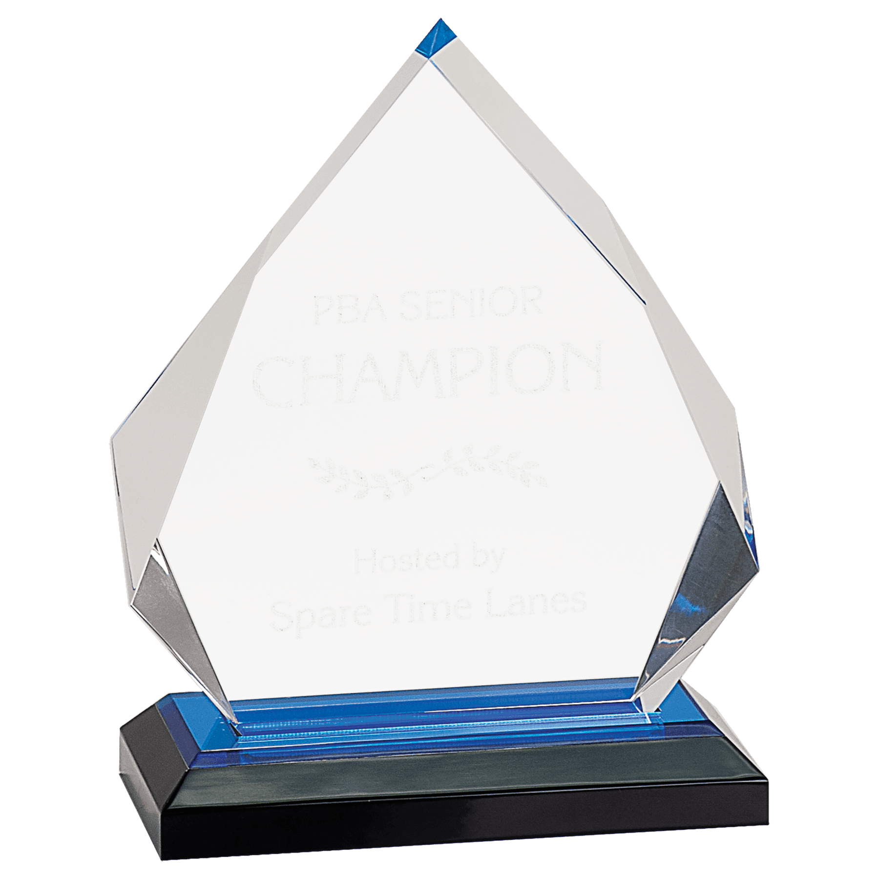 Blue 5 1/4" x 6 3/4" Diamond Impress Acrylic