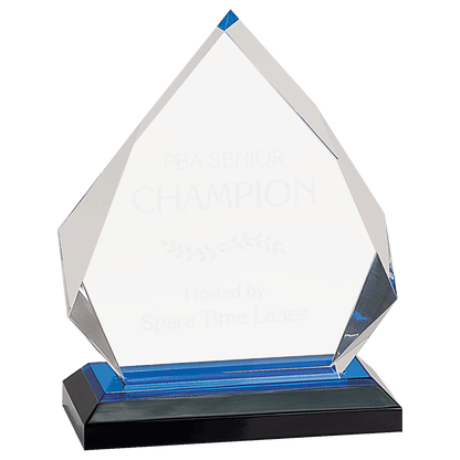 Blue 5 1/4" x 6 3/4" Diamond Impress Acrylic