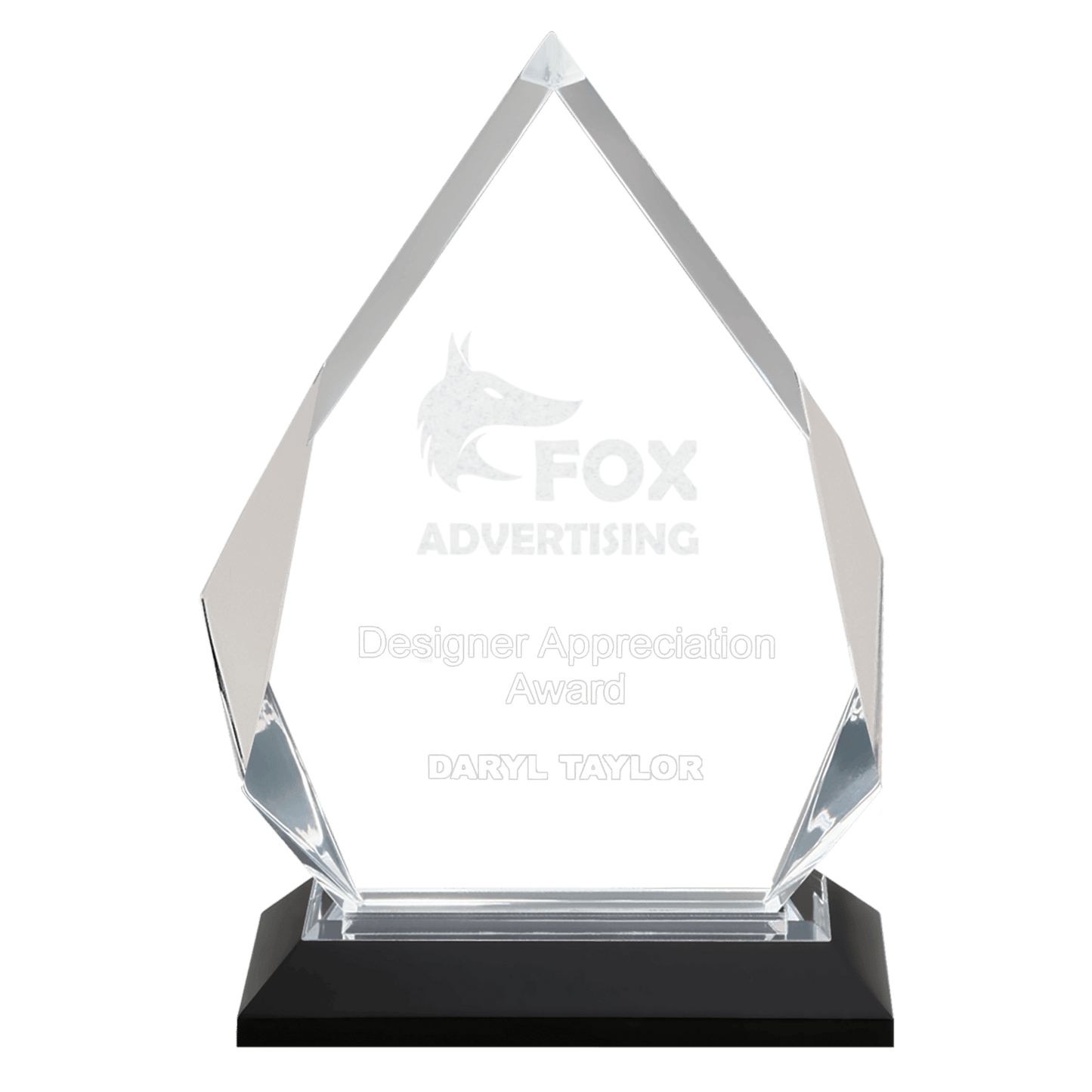 Silver 5 1/4" x 8 3/4" Diamond Impress Acrylic