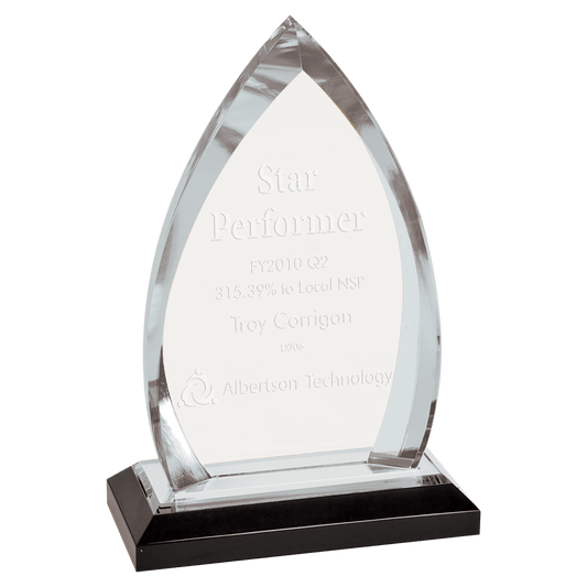 Silver 7 3/4" Oval Impress Acrylic