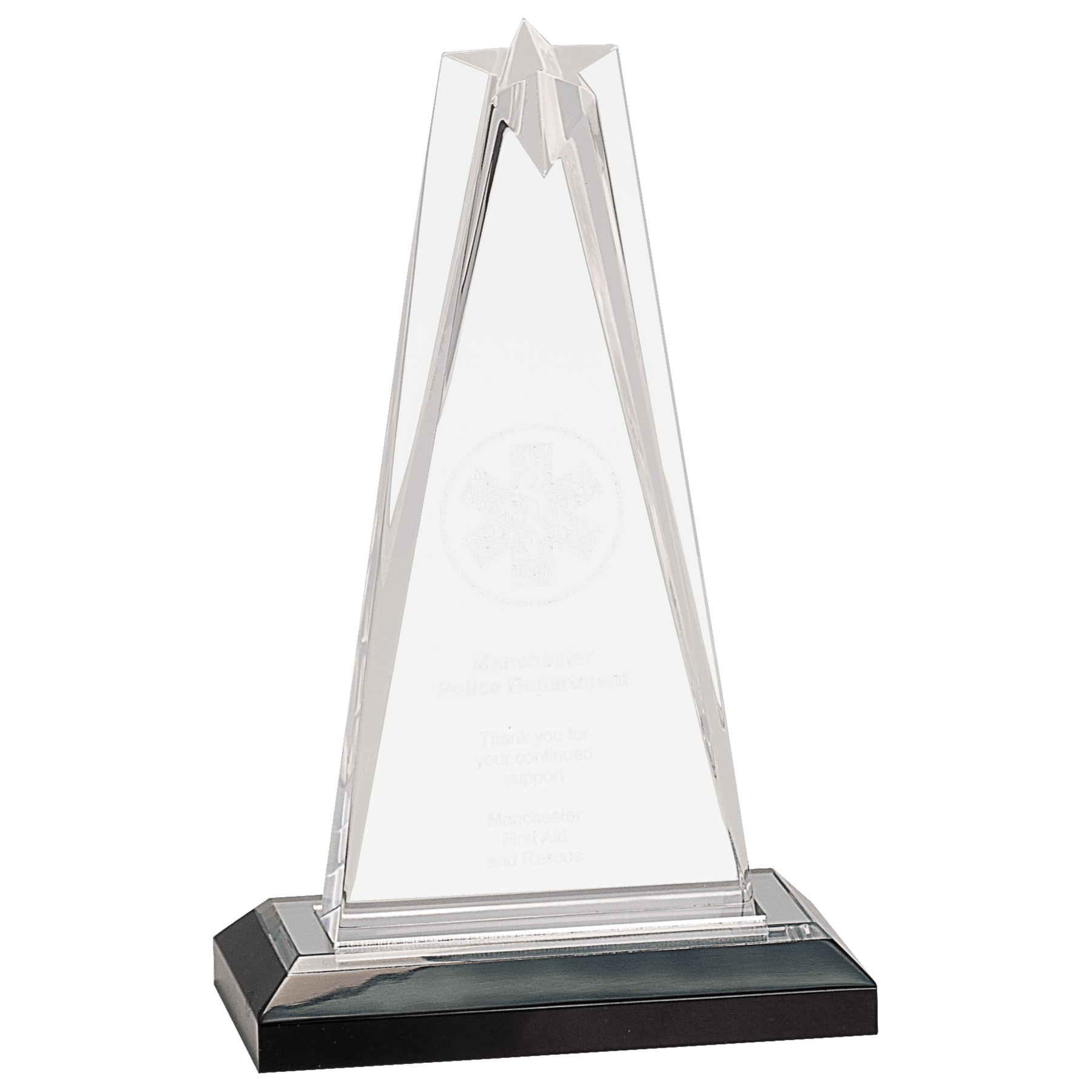 Silver 8" Star Impress Acrylic