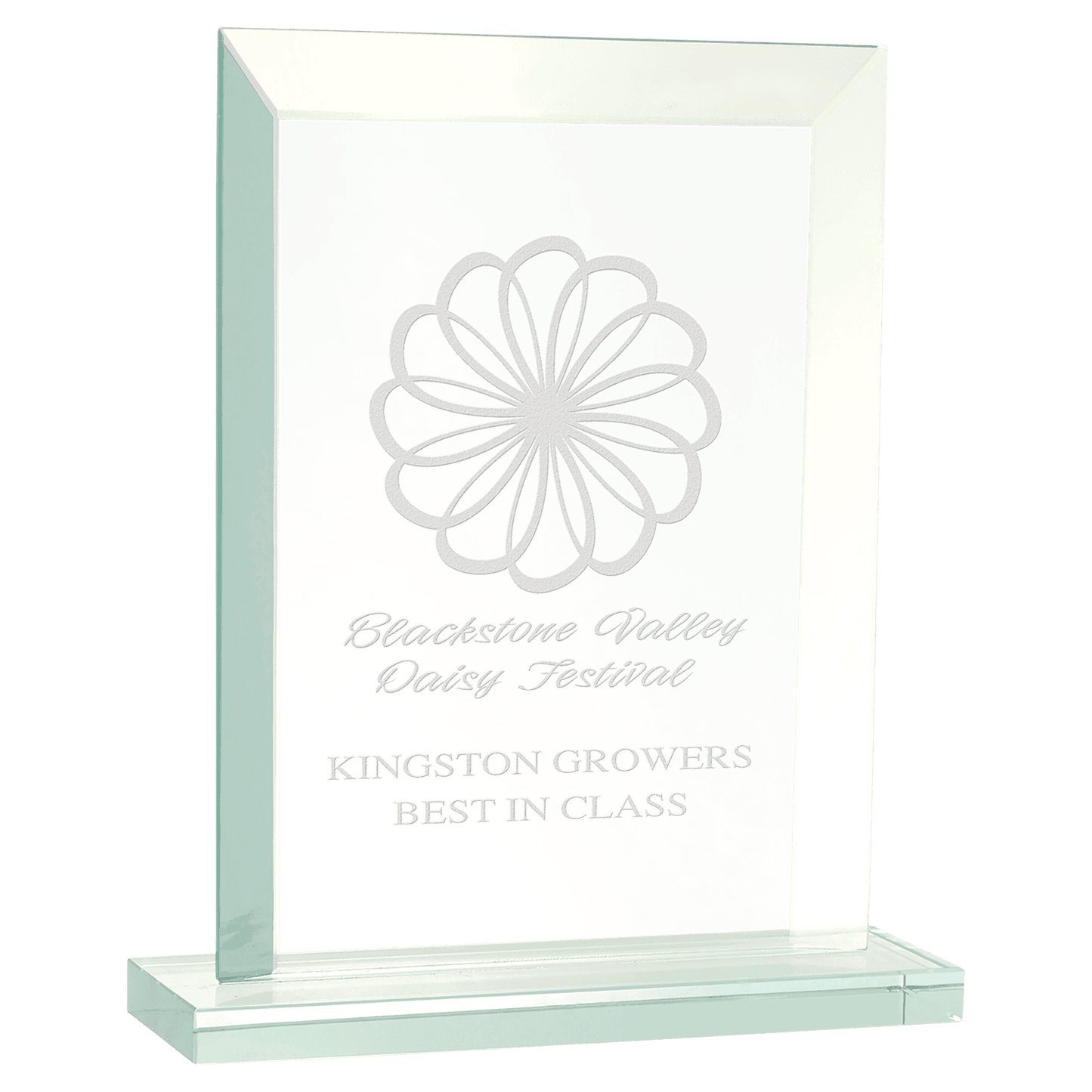 7" Rectangle Jade Glass Award