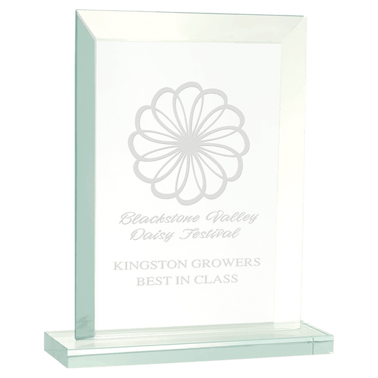 7" Rectangle Jade Glass Award