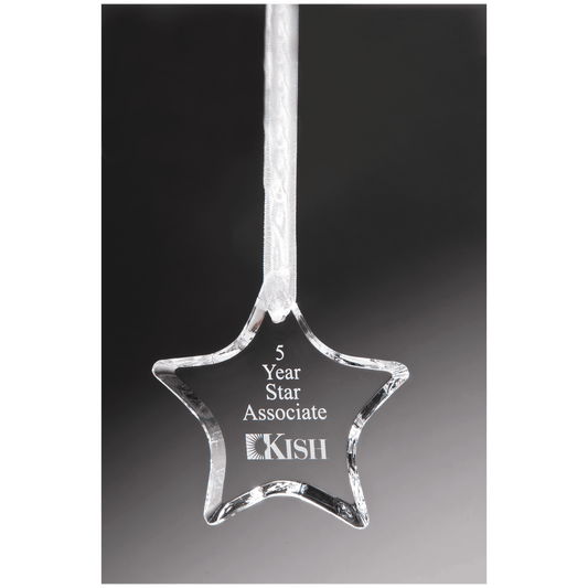 3 1/2" Crystal Star Ornament