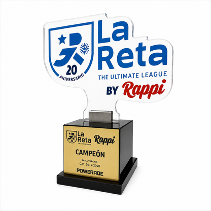 DEP450. Reconocimiento de Acrílico 9mm UV con Base de Copa