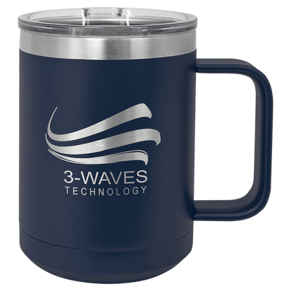 Navy Blue Polar Camel 15 oz. Vacuum Insulated Mug with Slider Lid