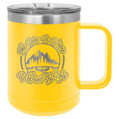 Yellow Polar Camel 15 oz. Vacuum Insulated Mug with Slider Lid
