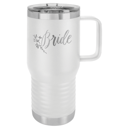 White Polar Camel 20 oz. Vacuum Insulated Travel Mug with Slider Lid