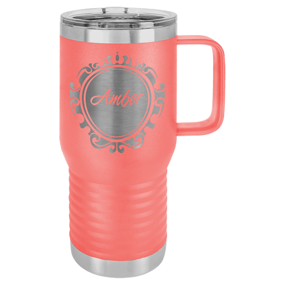 Coral Polar Camel 20 oz. Vacuum Insulated Travel Mug with Slider Lid