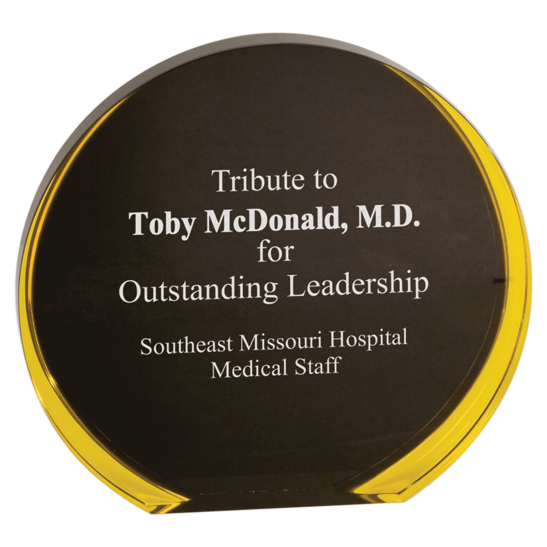 Black/Gold 5 1/2"/ Luminary Circle Acrylic