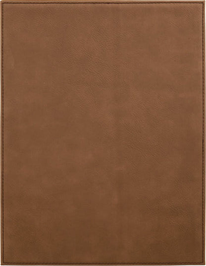 Dark Brown 10 1/2" x 13" Laserable Leatherette Plaque