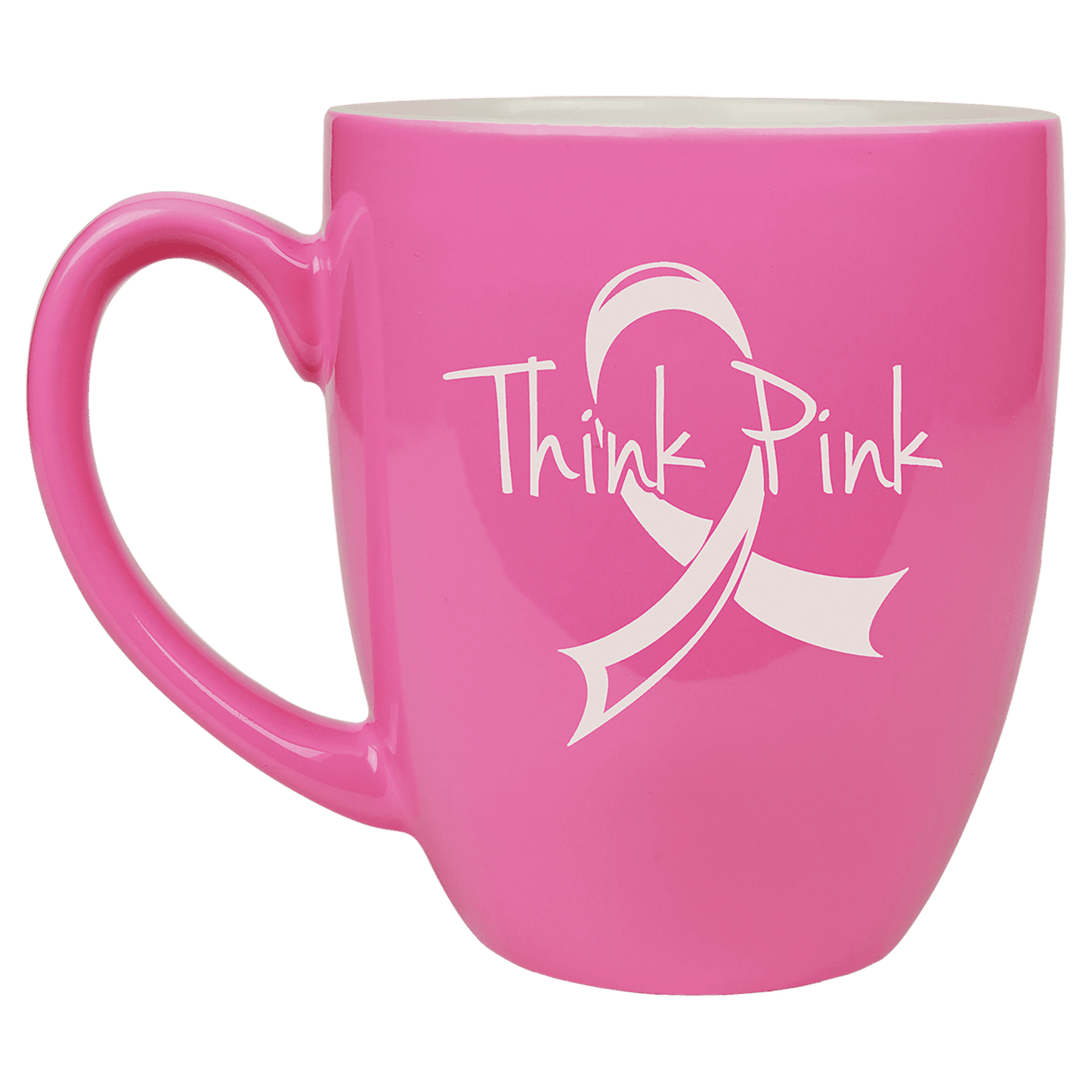 Pink 16 oz. Ceramic Bistro LazerMug