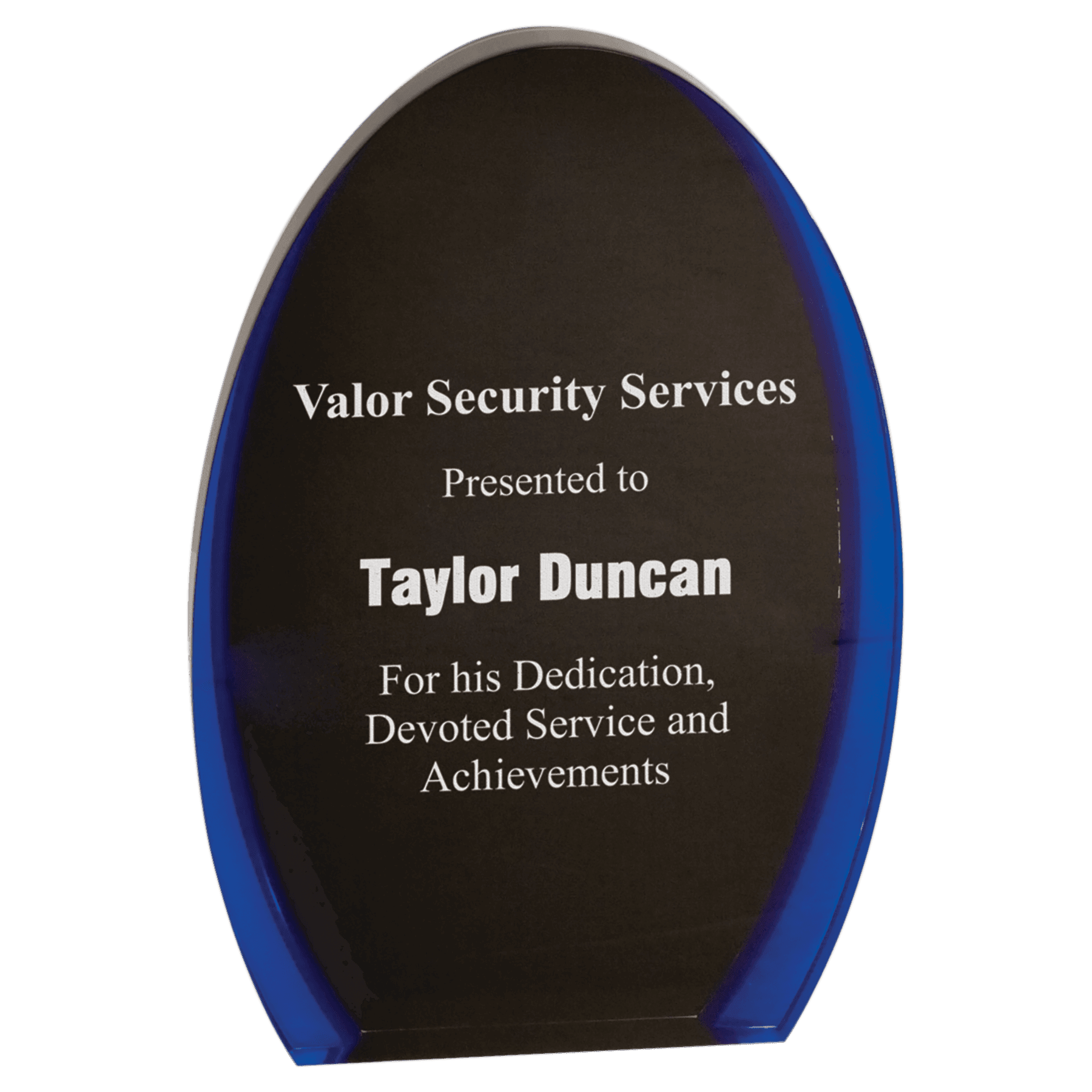 Black/Blue 7"/ Luminary Oval Acrylic