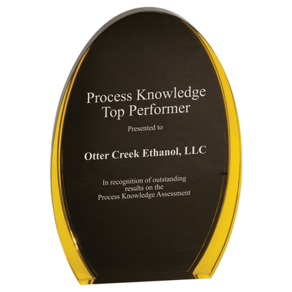 Black/Gold 7"/ Luminary Oval Acrylic