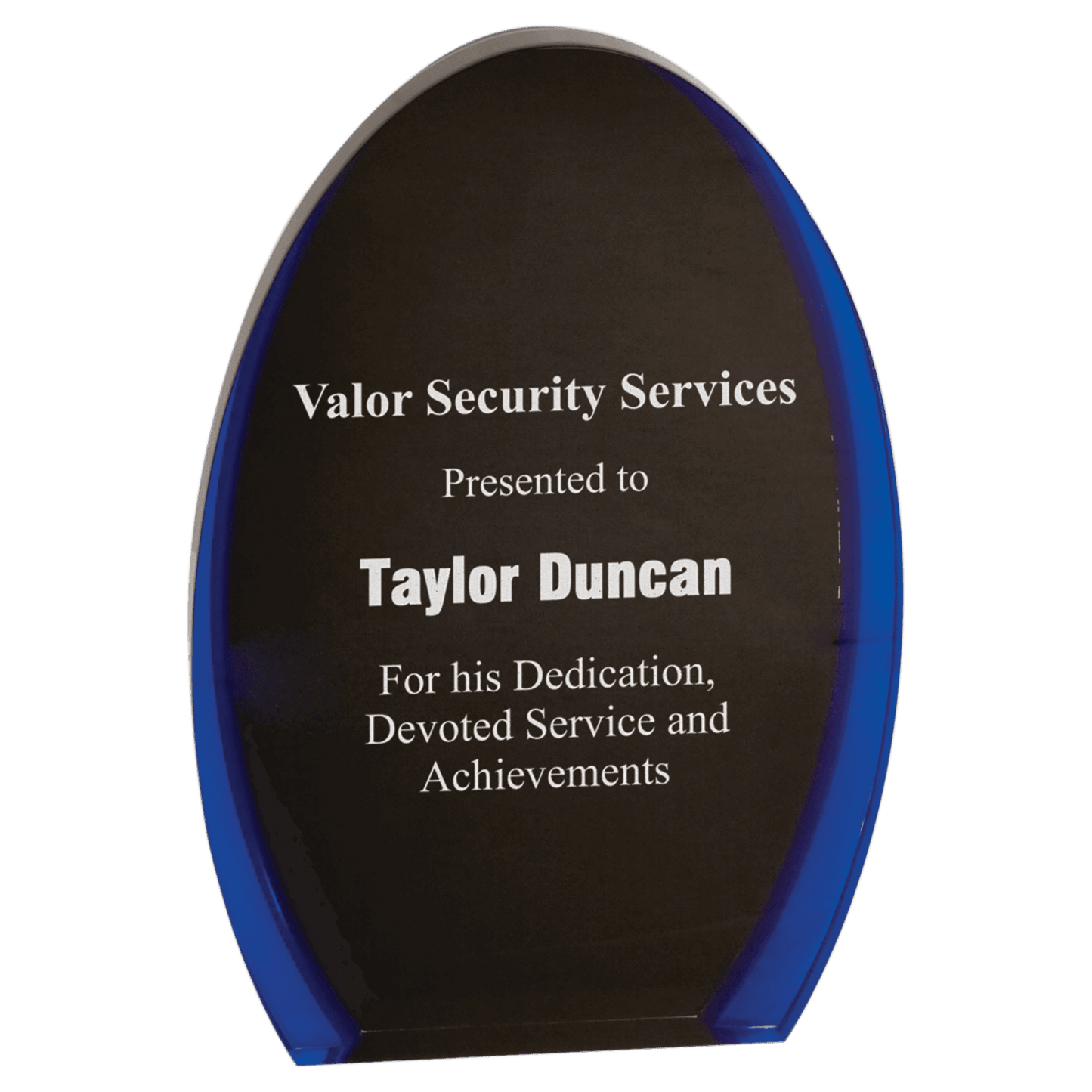 Black/Blue 8"/ Luminary Oval Acrylic