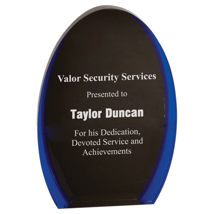 Black/Blue 8"/ Luminary Oval Acrylic