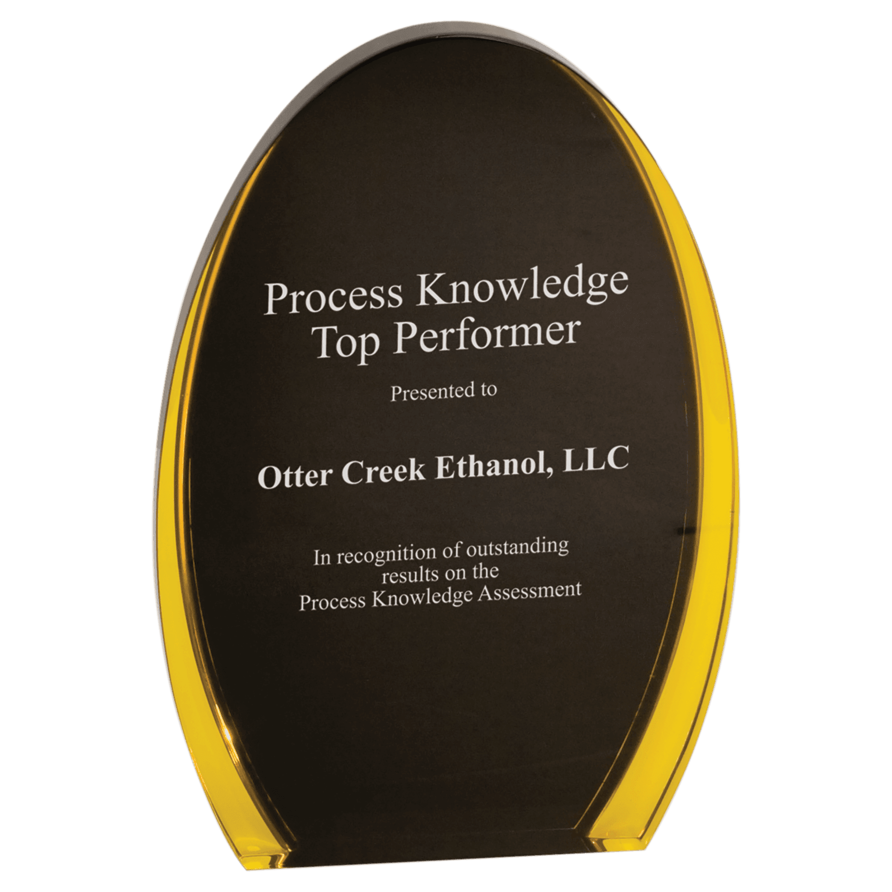 Black/Gold 8"/ Luminary Oval Acrylic