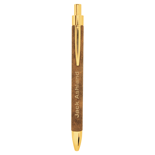 Rustic/Gold Laserable Leatherette Pen