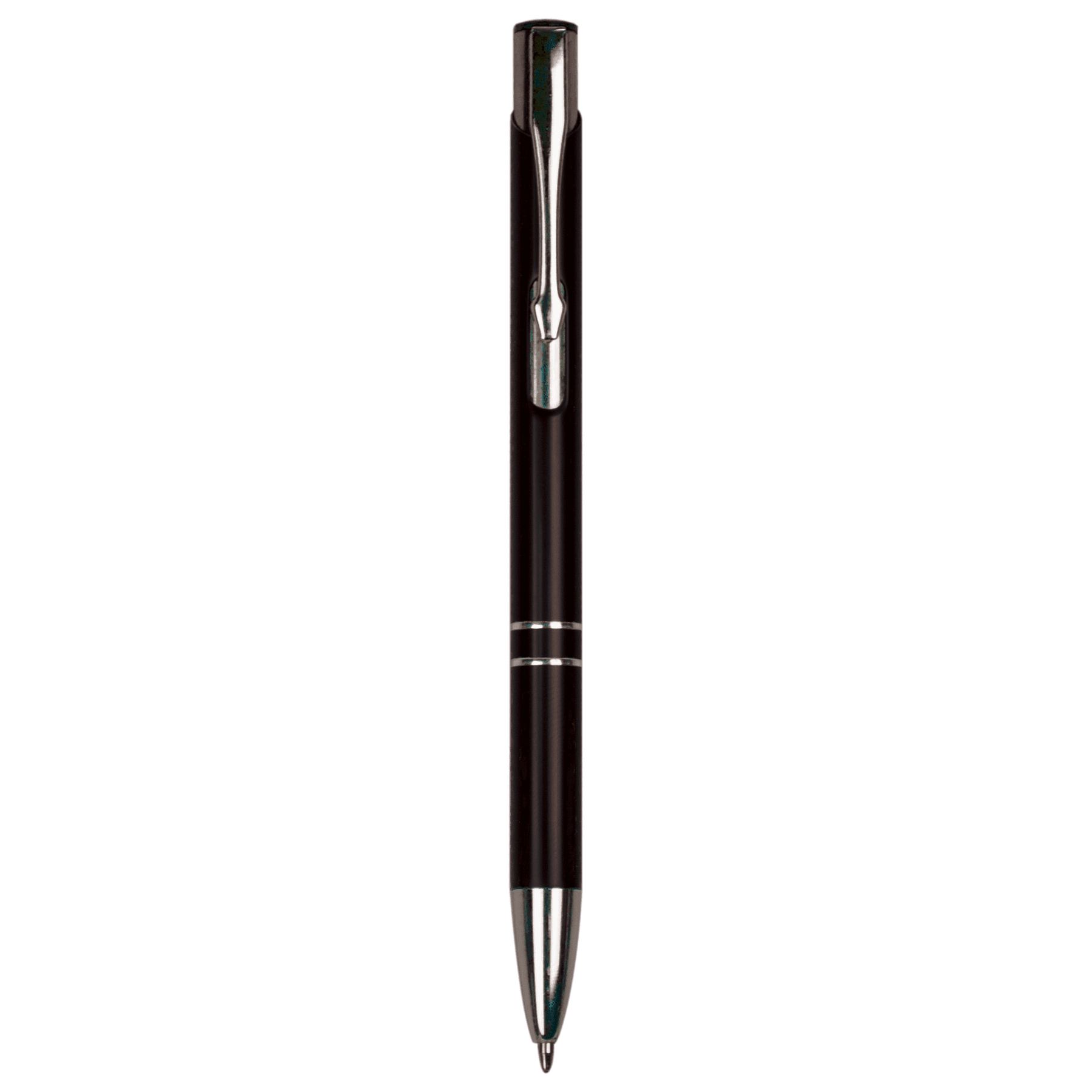 Black with Silver Trim Laserable Pen