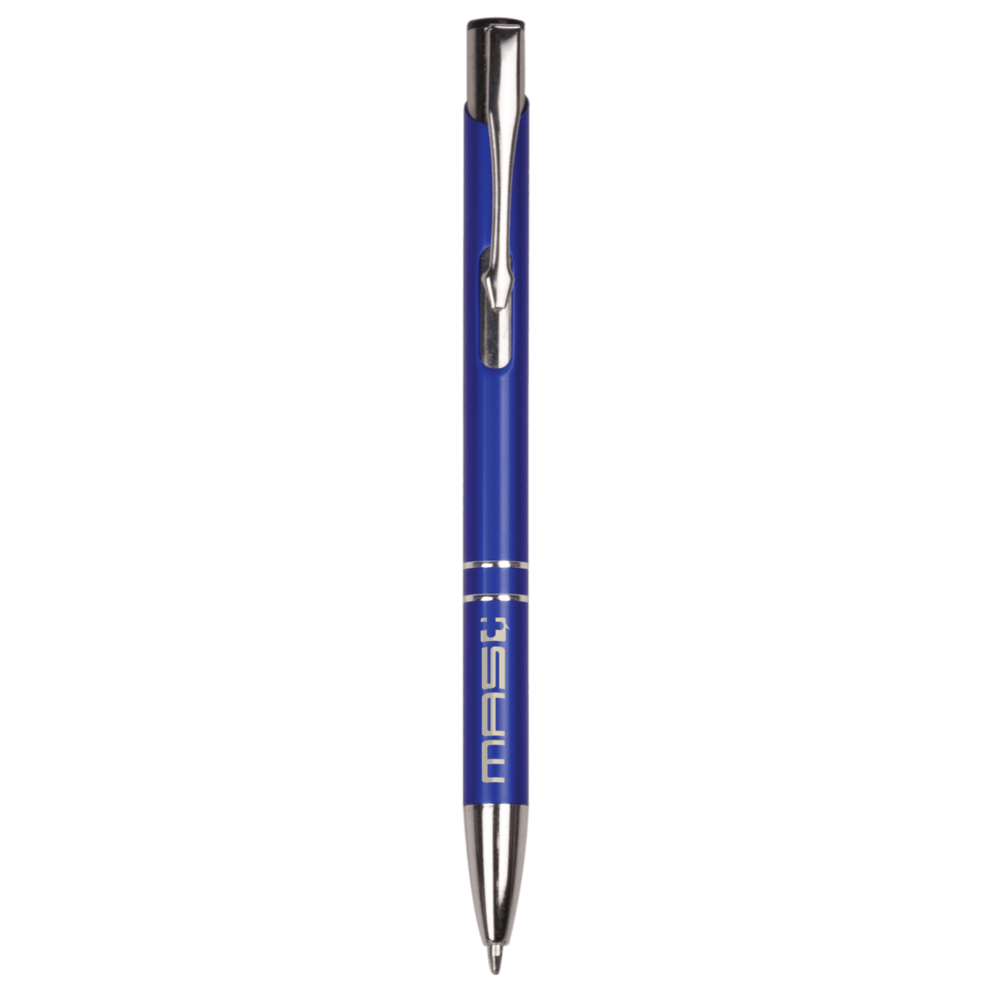 Blue with Silver Trim Laserable Pen