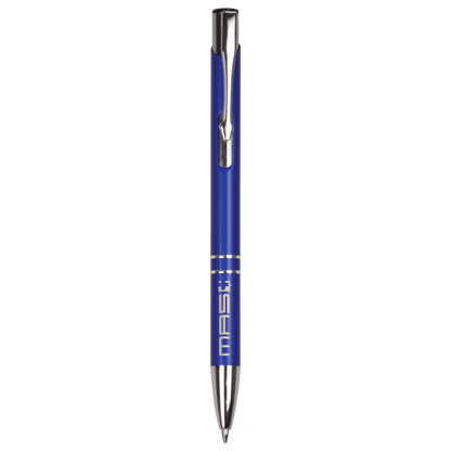 Blue with Silver Trim Laserable Pen