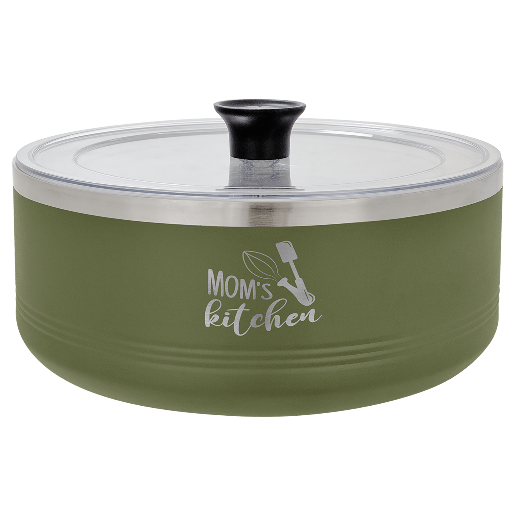 Polar Camel Olive Green 3 Quart Serving Bowl with Lid