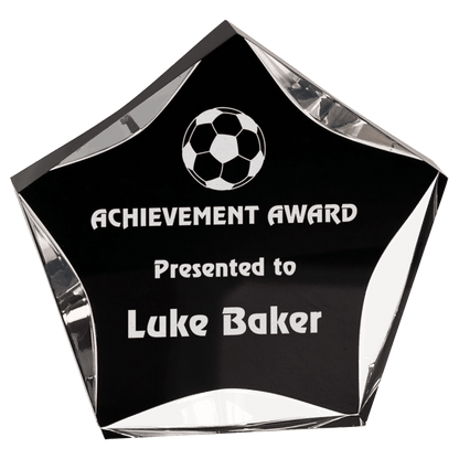 Black/Clear 5"/ Luminary Star Acrylic