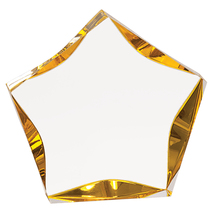 Clear/Gold 5"/ Luminary Star Acrylic