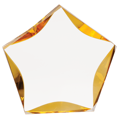 Clear/Gold 7"/ Luminary Star Acrylic