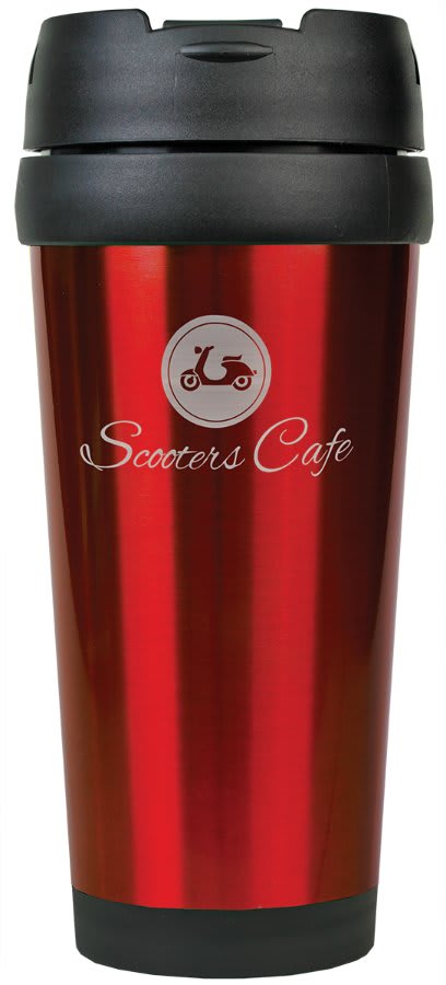 Red Stainless Steel 16 oz. Travel Mug without Handle
