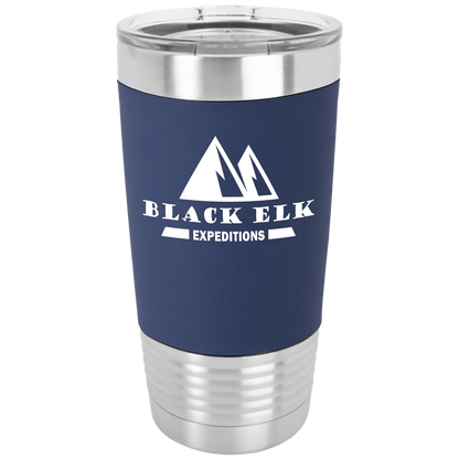 Navy Blue White Polar Camel 20 oz. Tumbler with Silicone Grip and Clear Lid