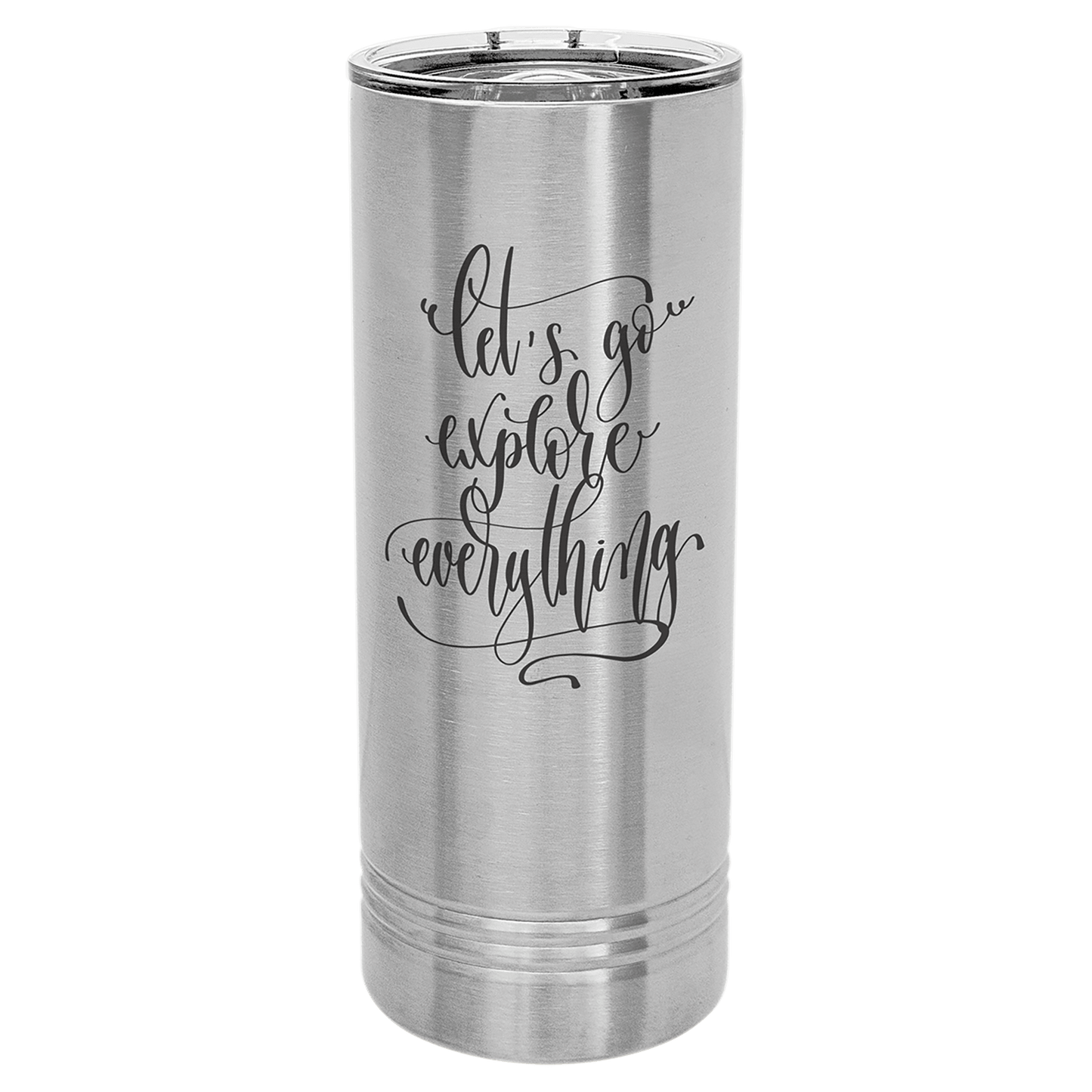 Stainless Steel Polar Camel 22 oz. Skinny Tumbler with Slider Lid
