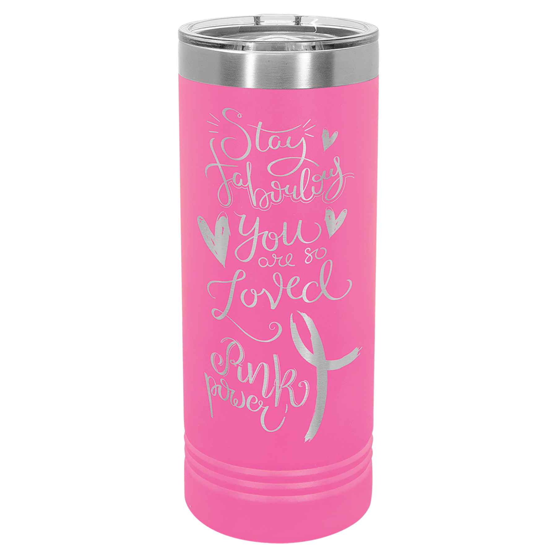 Pink Polar Camel 22 oz. Skinny Tumbler with Slider Lid