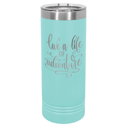 Teal Polar Camel 22 oz. Skinny Tumbler with Slider Lid