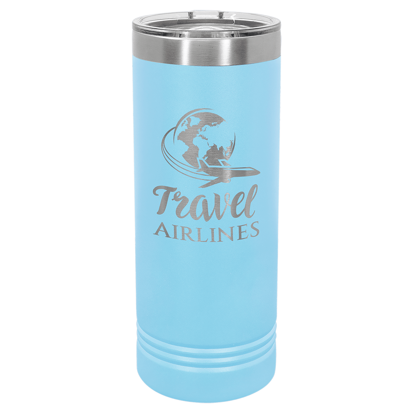 Light Blue Polar Camel 22 oz. Skinny Tumbler with Slider Lid