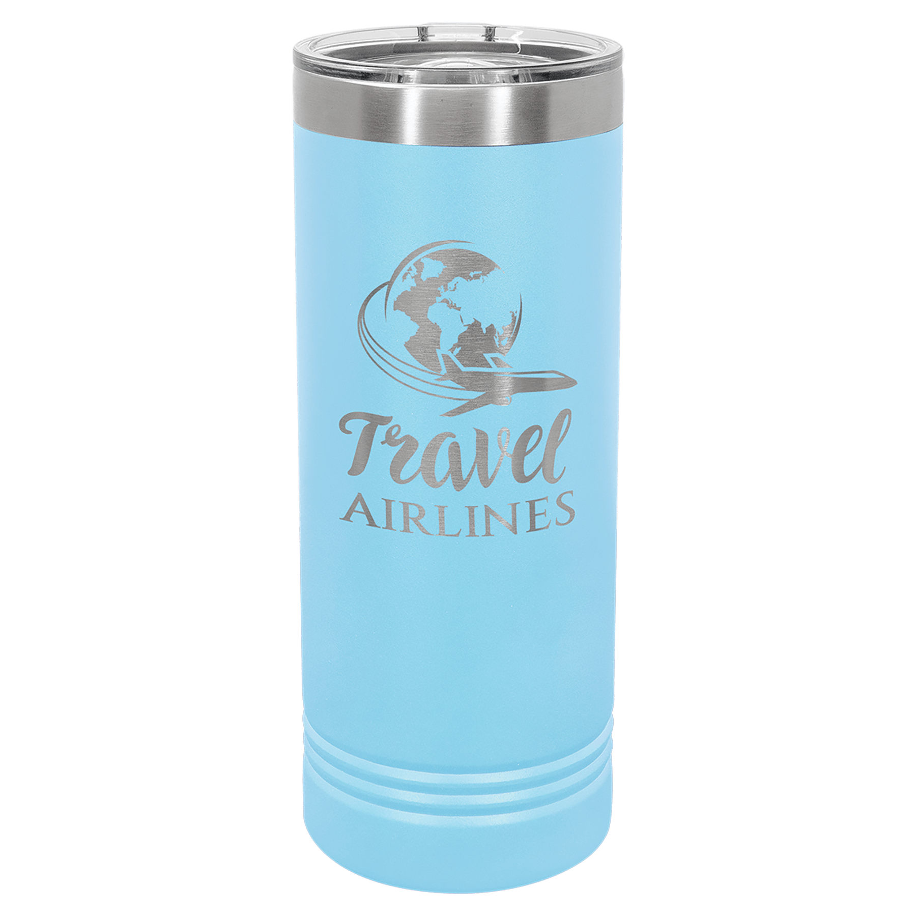 Light Blue Polar Camel 22 oz. Skinny Tumbler with Slider Lid