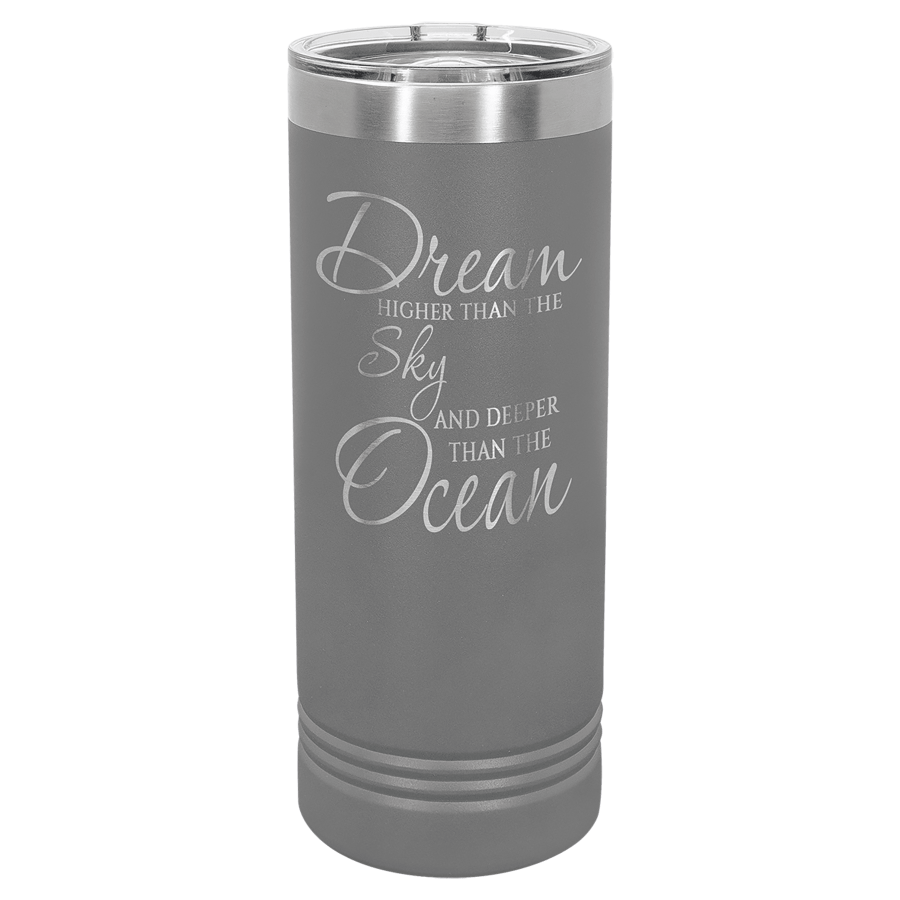 Dark Gray Polar Camel 22 oz. Skinny Tumbler with Slider Lid