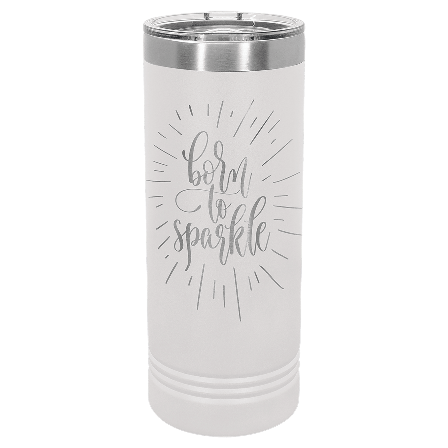 White Polar Camel 22 oz. Skinny Tumbler with Slider Lid