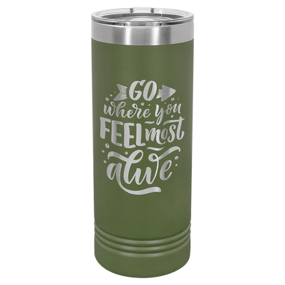 Olive Green Polar Camel 22 oz. Skinny Tumbler with Slider Lid